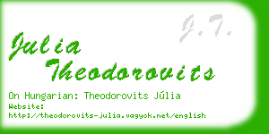 julia theodorovits business card